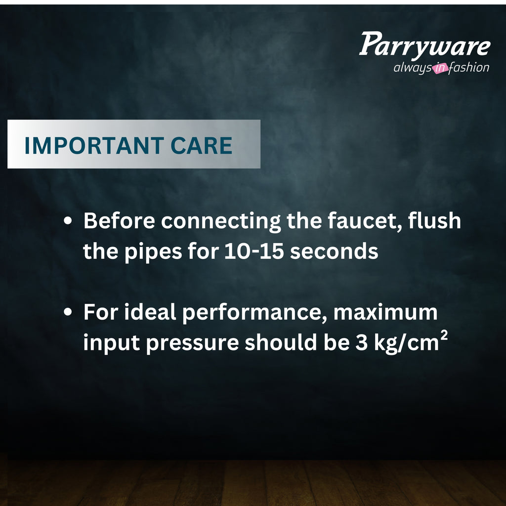 Parryware Sinatra Stick Hand Shower 30mm (with 1.5 mtr hose & hook) - Rain Flow | Square shaped | Massage spray for soothing effect | Chrome finish | T9946A1