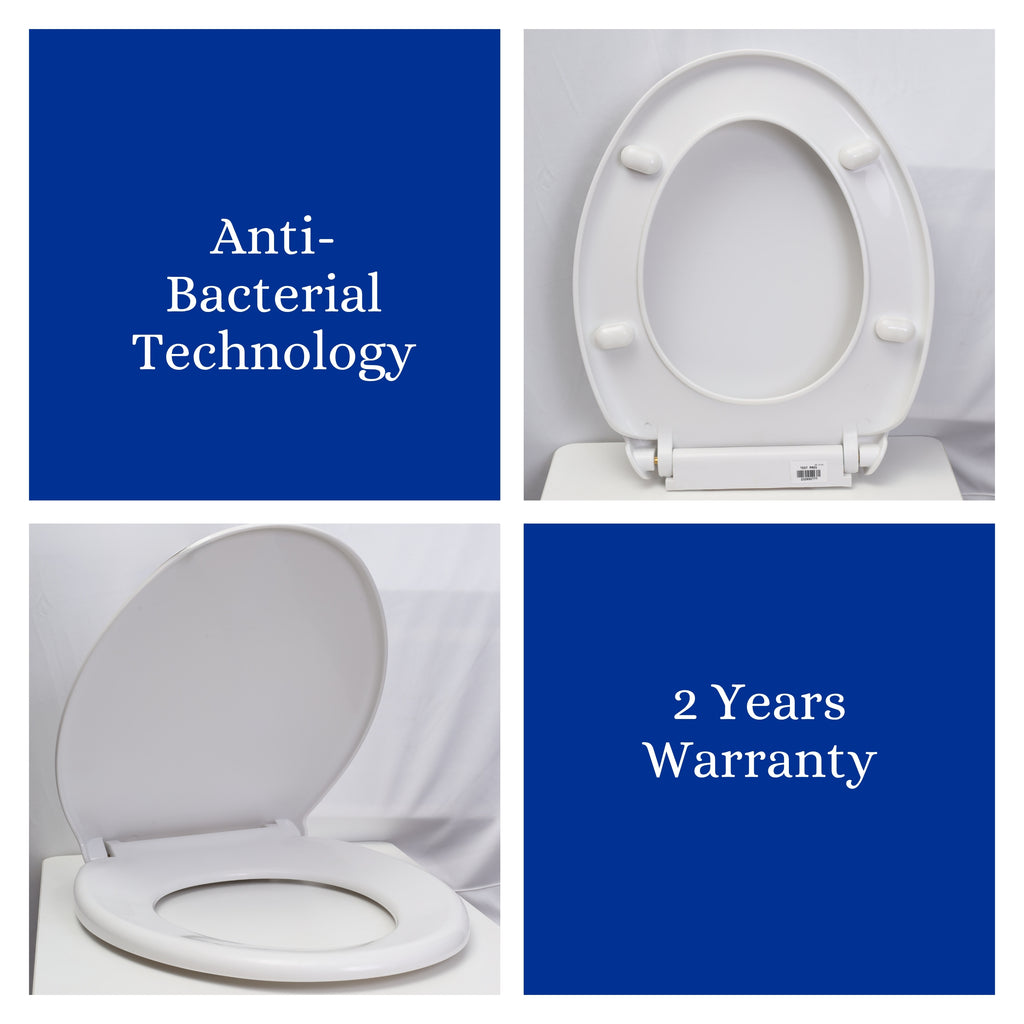 Parryware Casa/Cascade NXT Elongated Soft Close Toilet Seat Cover, White | Polypropylene Seat cover with plastic hinges | 381 x 53 x 448 (mm) | E83821C