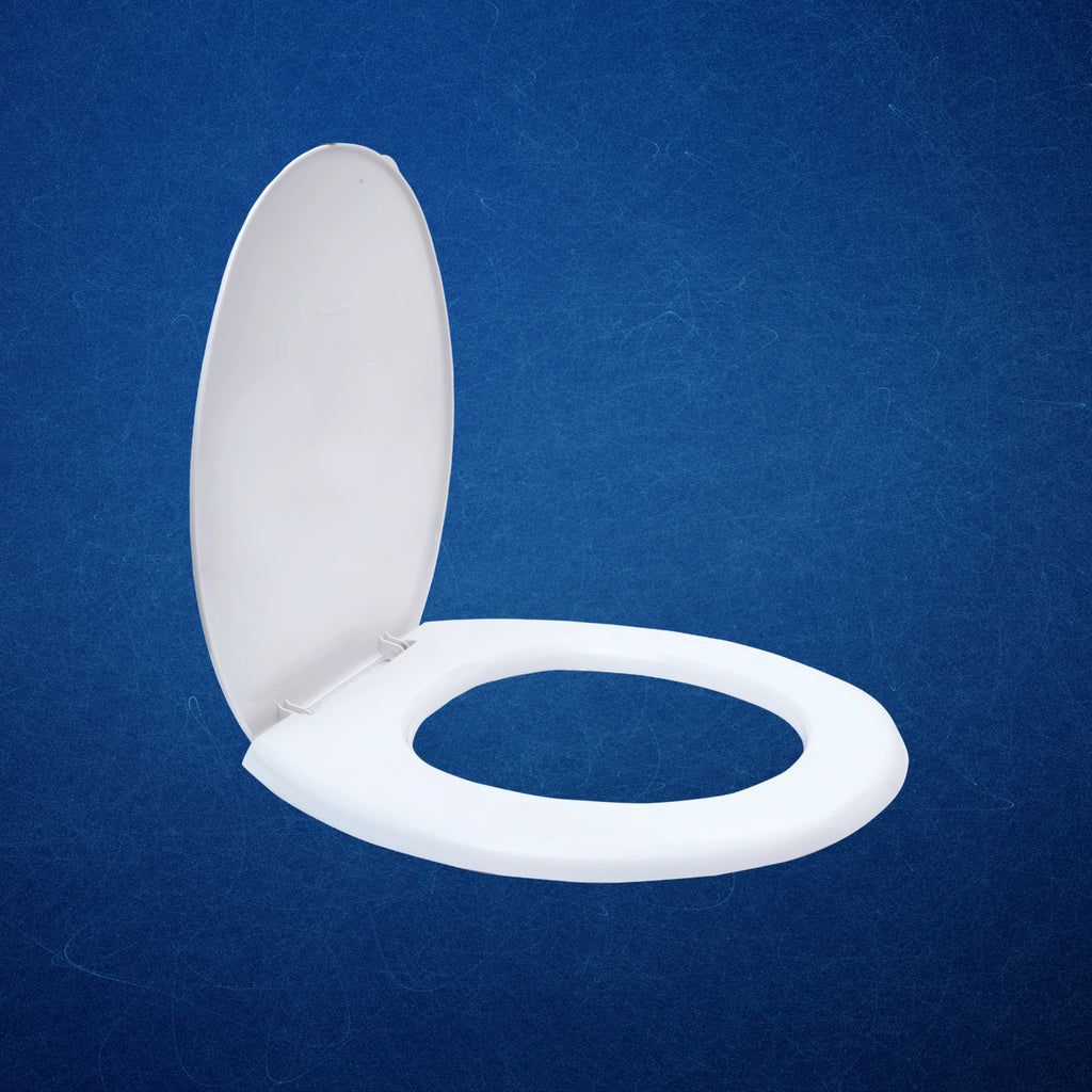 Parryware Toilet Standard Seat Cover Regular with Plastic Hinges 1 Unit Each of PP Seat, PP Cover, Ultra White, Antibacterial & Comfortable, Commode Seat Cover for Bathroom Fixture | E80711C
