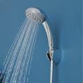 Parryware Brass Single Flow Hand Shower 80mm - Rain Flow | Handheld shower with Hose and Clutch | Chrome Finish | T9902A1