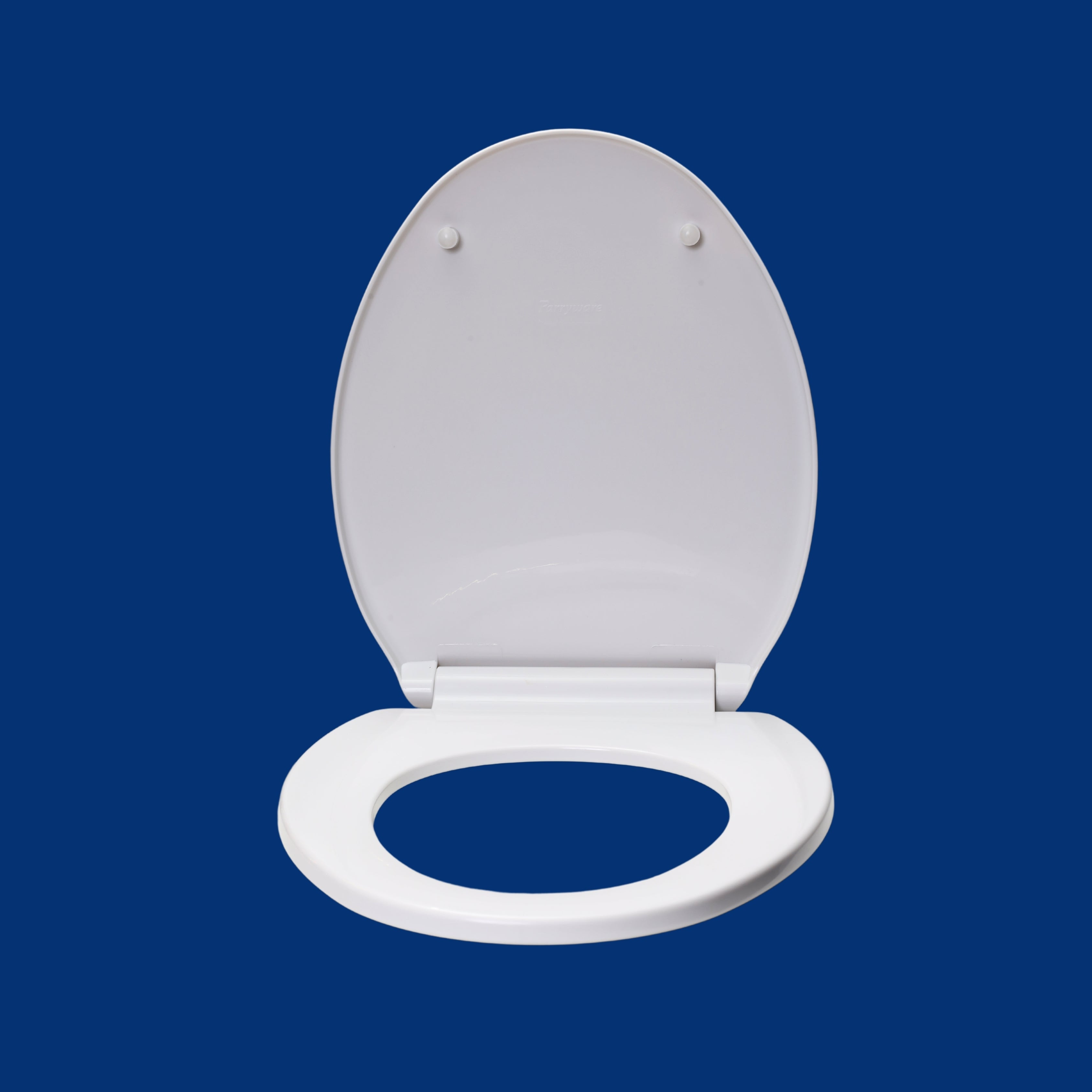 Parryware Solid Plus Regular Toilet Seat Cover with Hinges (E83061C) | Eco-friendly Material With Superior Finish | Round Shape & White in Colour | Seat Covers For Western Commode | Bathroom Fixtures