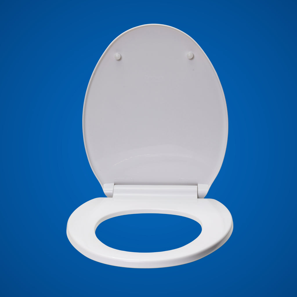 Parryware Solid Plus Soft Close Toilet Seat Cover with Hinges | Eco-friendly Material with Superior Finish | Round Shape & White Colour | Seat Covers for Western Commode | Bathroom Fixtures (E83071C)