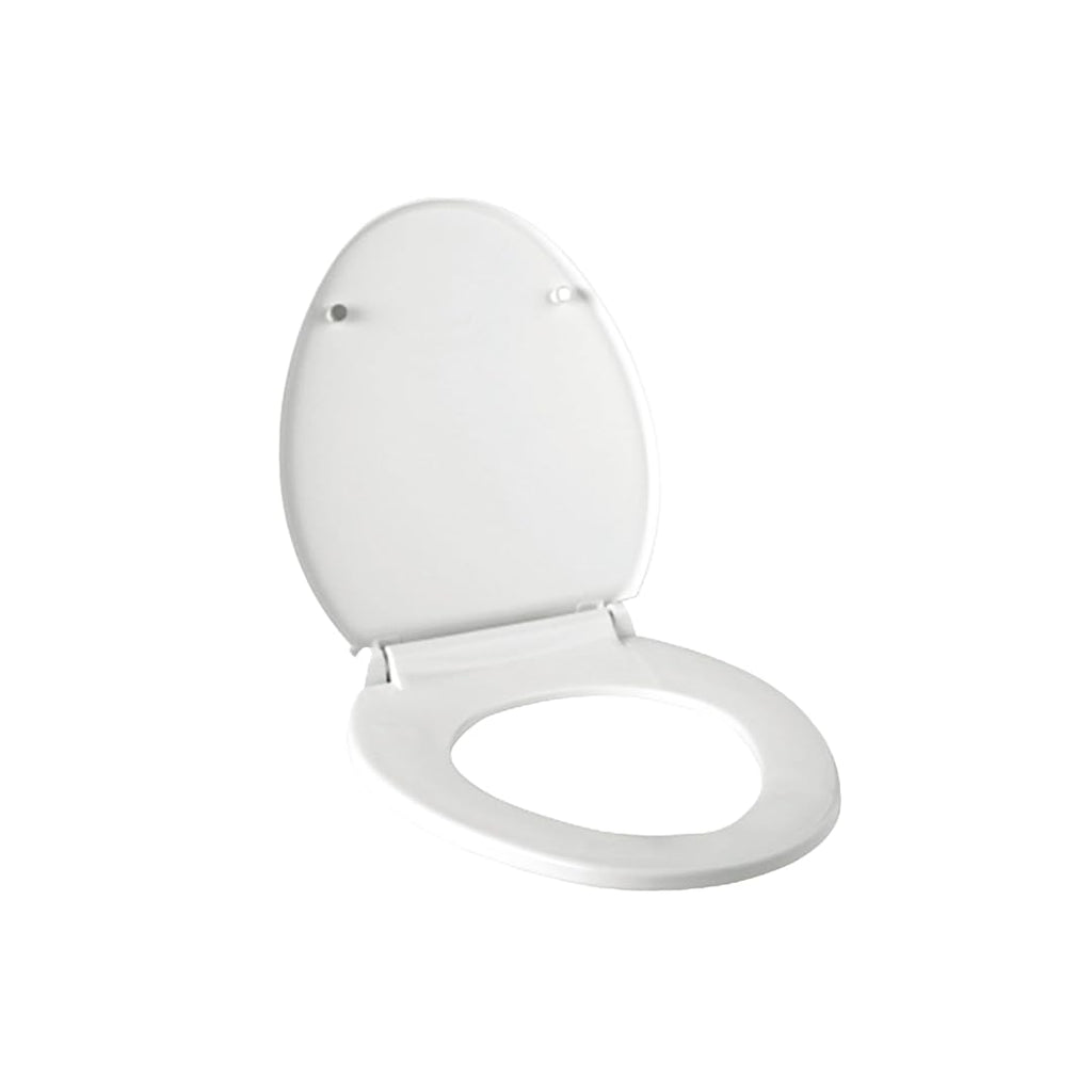 Parryware Solid N Soft Close Toilet Seat Cover with Hinges | Eco-friendly Material with Superior Finish | Round Shape & White in Colour | Western Commode | Bathroom Fixtures (E83561C)