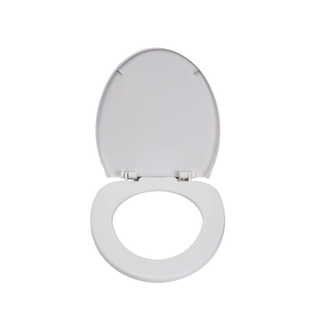 Parryware Solid N Soft Close Toilet Seat Cover with Hinges | Eco-friendly Material with Superior Finish | Round Shape & White in Colour | Western Commode | Bathroom Fixtures (E83561C)