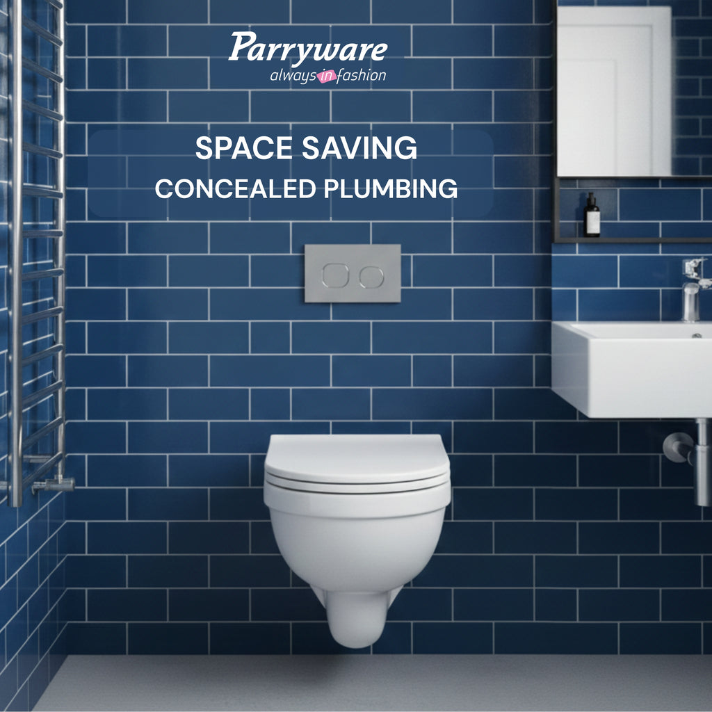 Parryware Linea Plus Concealed Flush Tank with Half Frame for Wall Hung Commodes | in-Wall Toilet Flush Tank for Modern Bathrooms| Space-Saving Concealed Tank | E812599