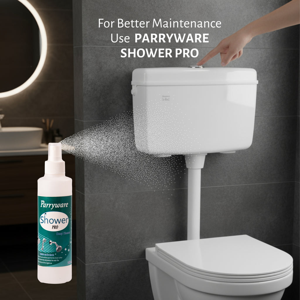 PARRYWARE SLIMLINE PREMIUM Series Polymer/PVC Dual Flush System Exposed CISTERN/Flush Tank (White) | 10-5L, Top Center Lever | for Western (WC) or Indian Commodes | E83921C