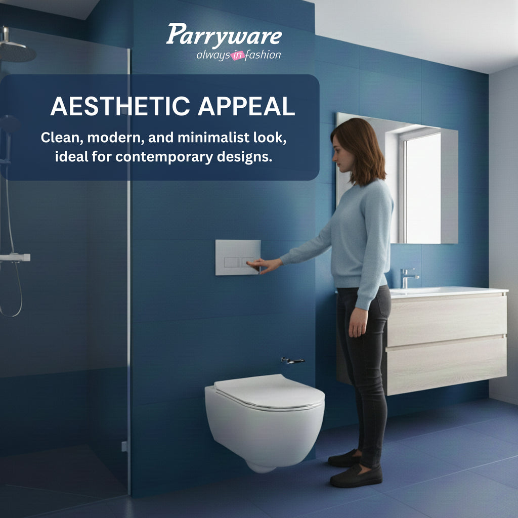 Parryware Linea Plus Concealed Flush Tank Without Frame for Wall Hung Commodes | In-Wall Toilet Flush Tank for Modern Bathrooms| Durable & Space-Saving Concealed Tank System | E812099
