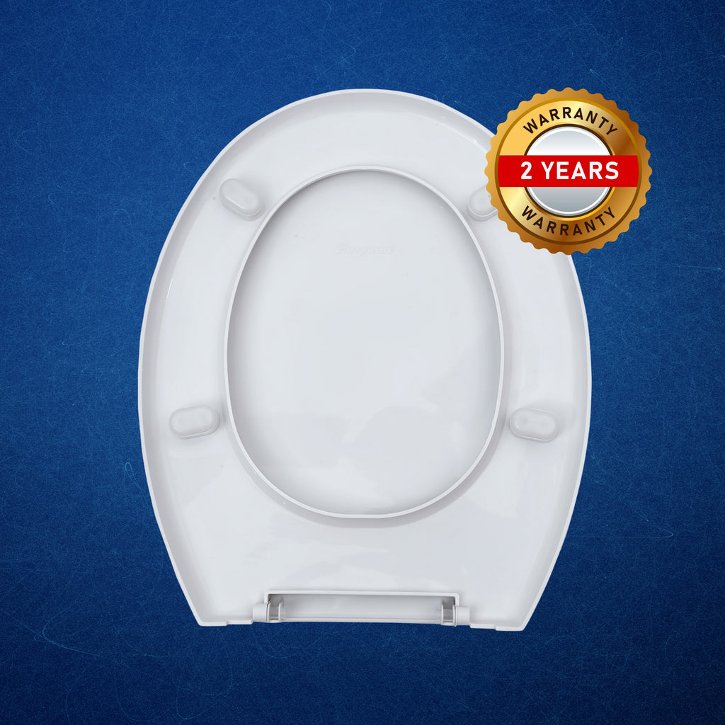 Parryware Toilet Standard Seat Cover Regular with Plastic Hinges 1 Unit Each of PP Seat, PP Cover, Ultra White, Antibacterial & Comfortable, Commode Seat Cover for Bathroom Fixture | E80711C