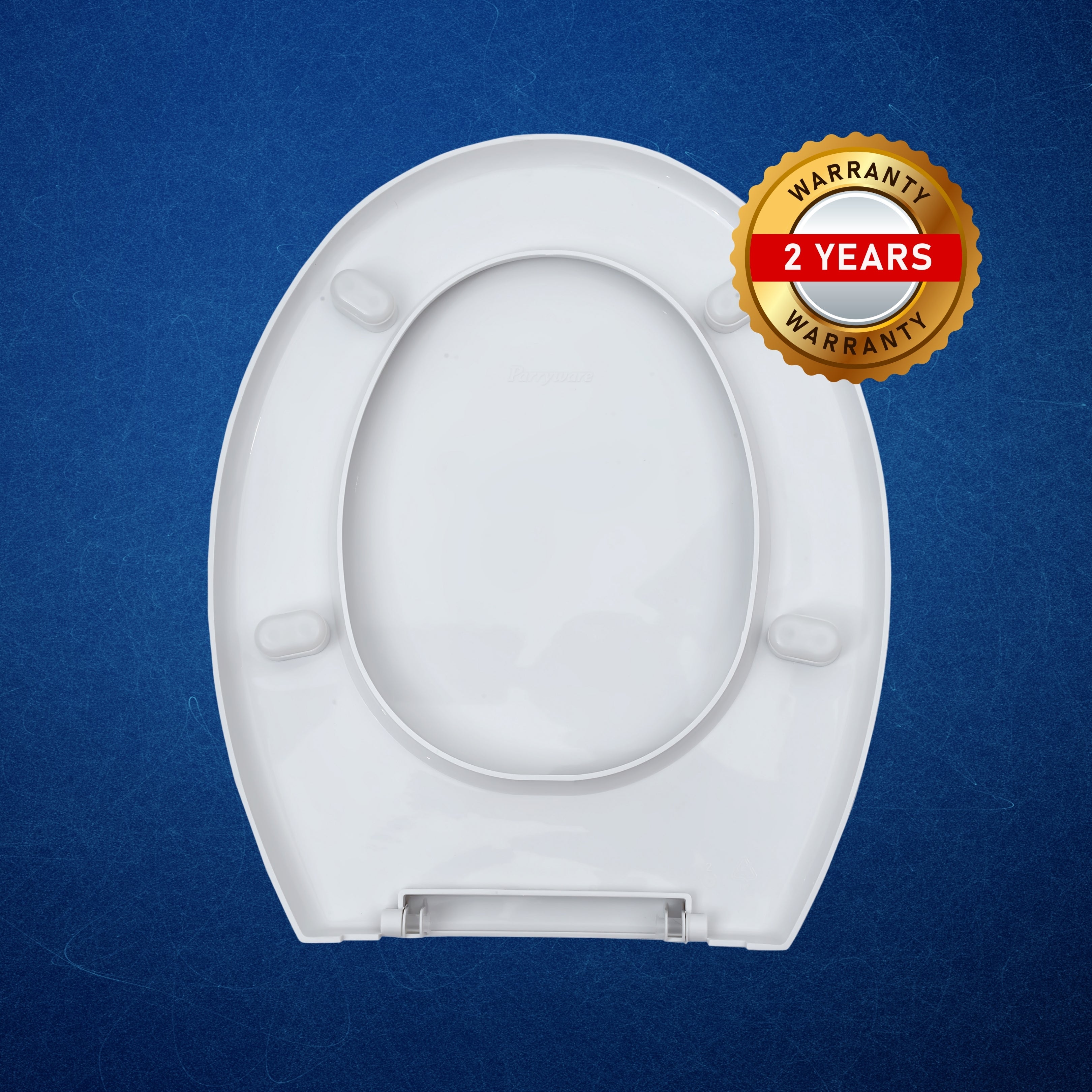 Parryware Toilet Standard Seat Cover Regular with Plastic Hinges 1 Unit Each of PP Seat, PP Cover, Ultra White, Antibacterial & Comfortable, Commode Seat Cover for Bathroom Fixture | E80711C