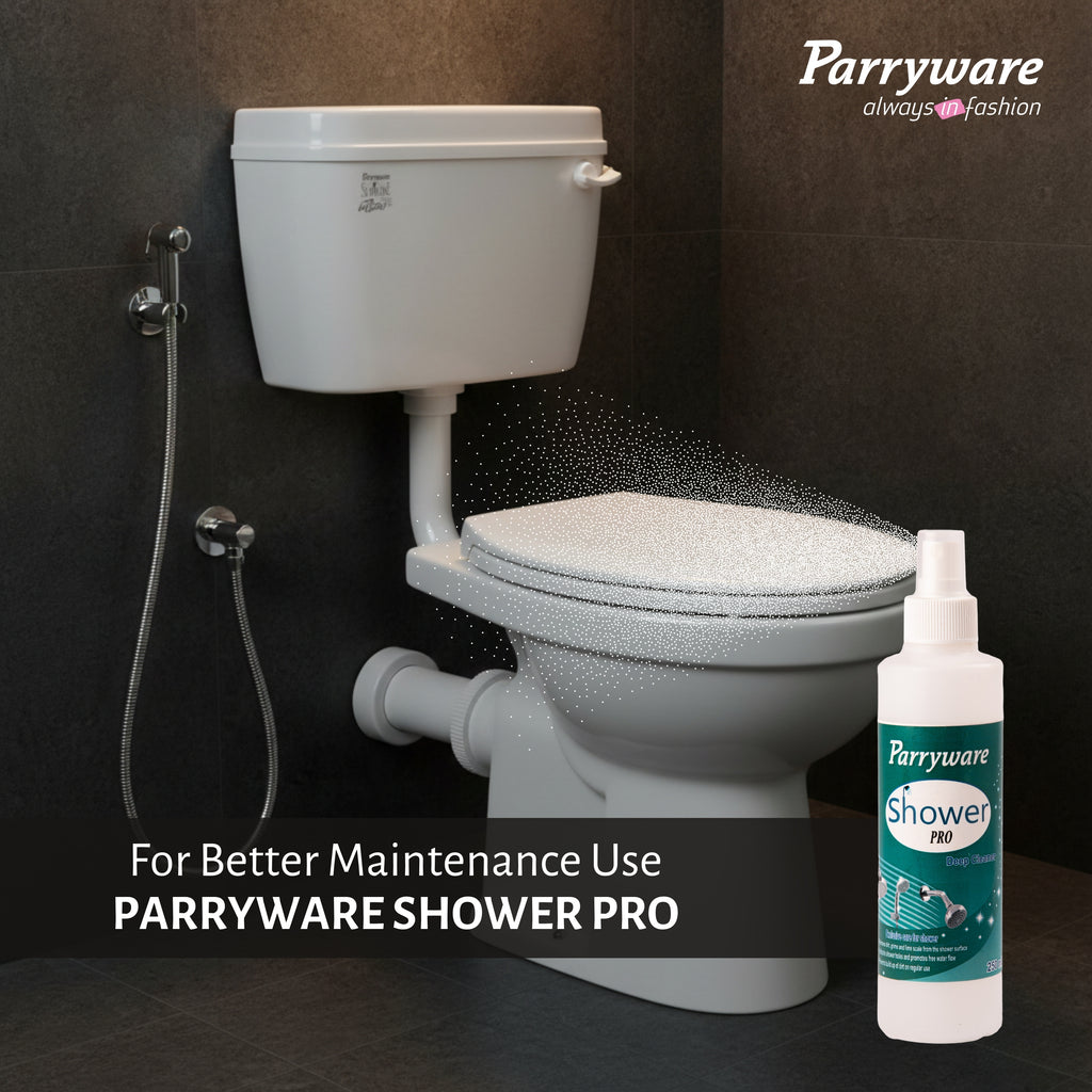 Parryware Slimline UTSAV Single Flush Polymer Cistern for Toilet | Polypropylene White Flush Tank | with Complete Flushing Set | E83751C
