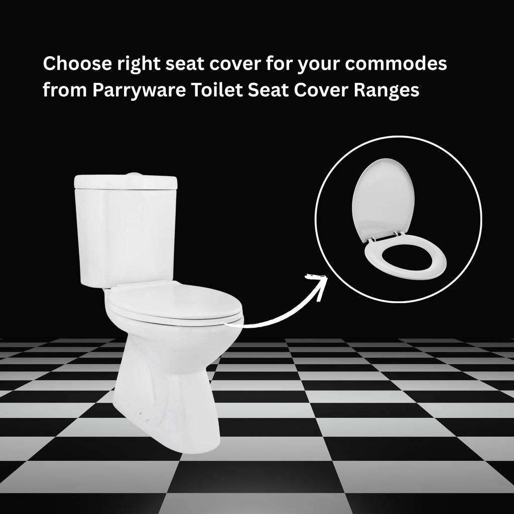 Parryware Petite Plus Toile Seat Cover regular close | White PP Seat Cover for Bathroom Fixtures | Toilet Spare | E83091C