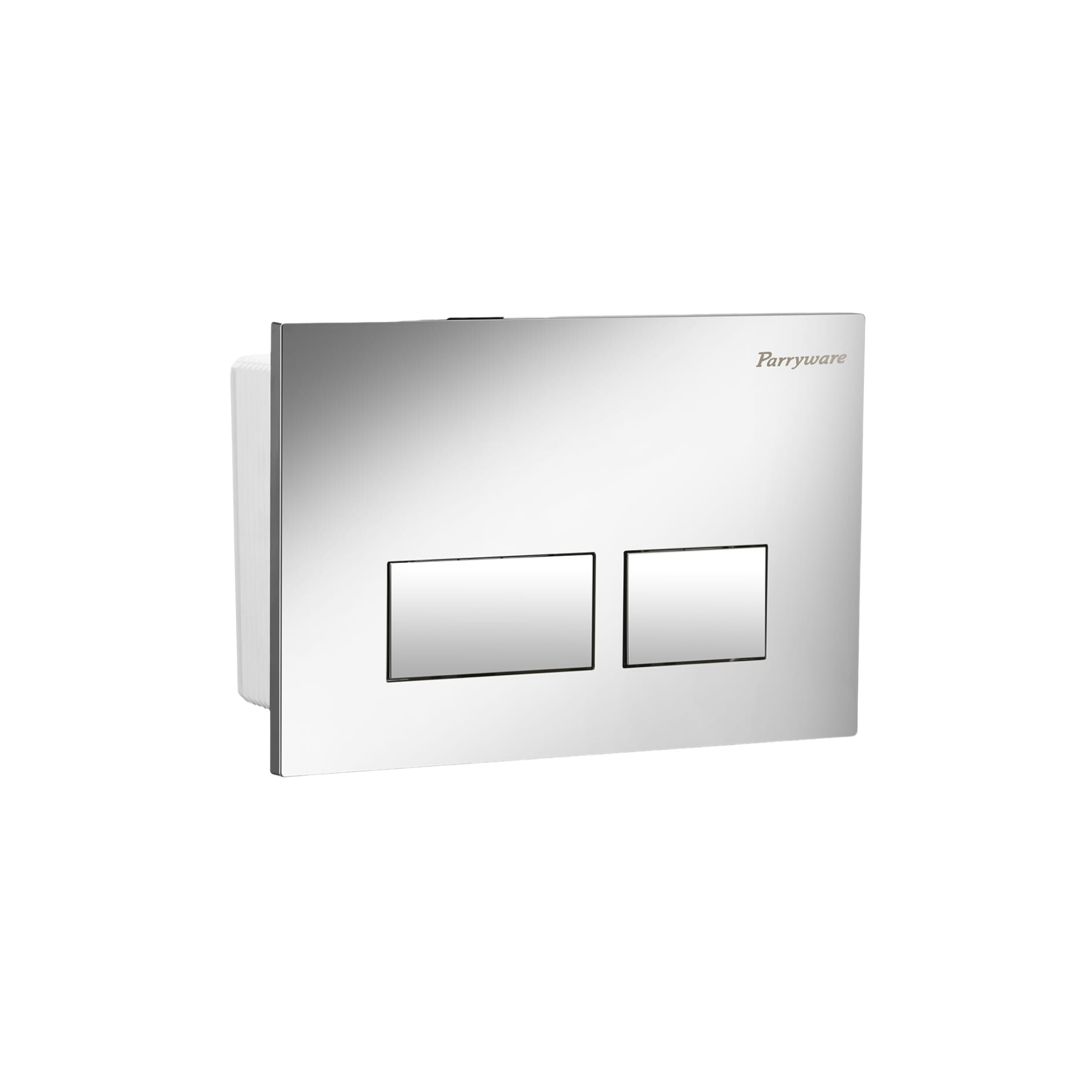 Parryware Linea Plus Square Push-Plate/Flush Plate for Toilet | Mechanical Dual-Flush Push Plate/Water Saving Technology | Compatible with Concealed Flush Tank (Chrome Finish) | E8221A1