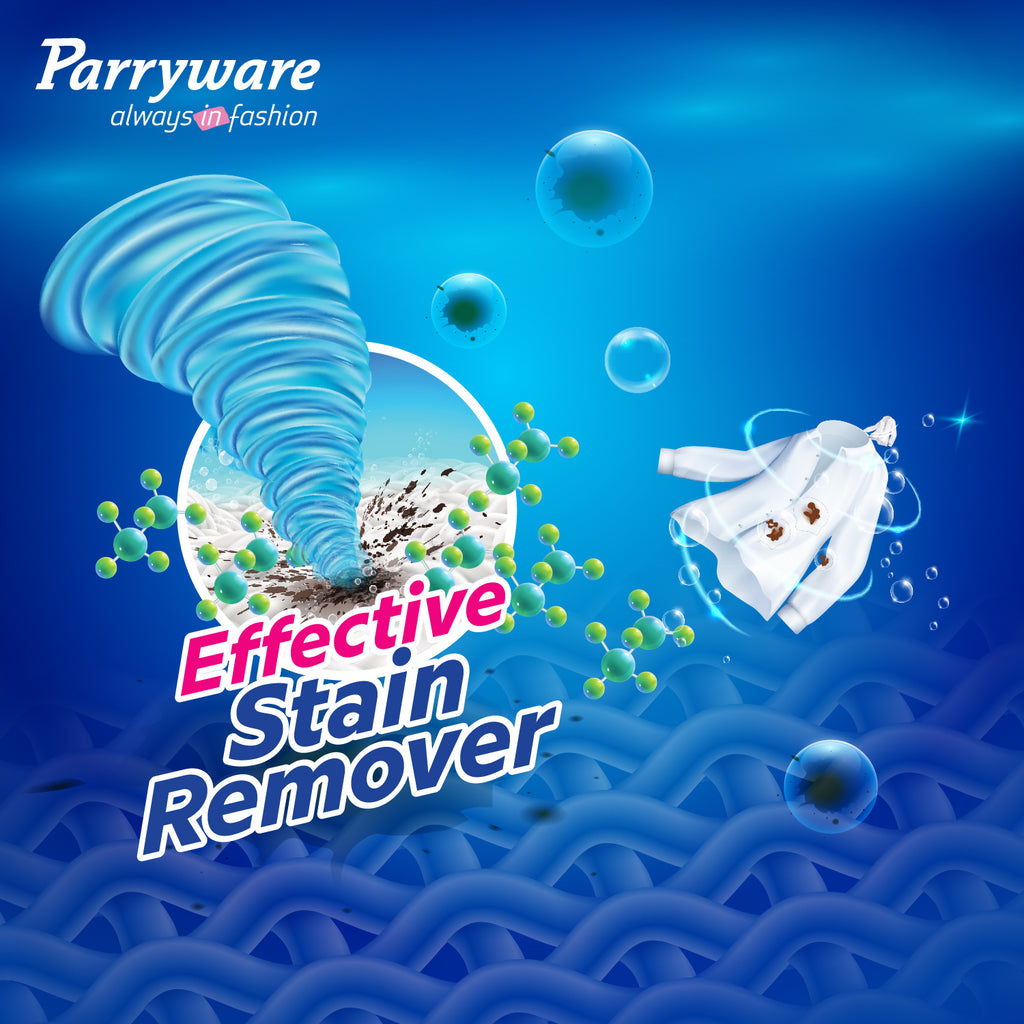 Parryware Fab Det Liquid Detergent for Top Load Washing Machine 1000 ml Pack | Removes 100 Dried Stains in 1 Wash | Dissolves Faster | Long-Lasting Fragrance | Color Protection | FCLD0204