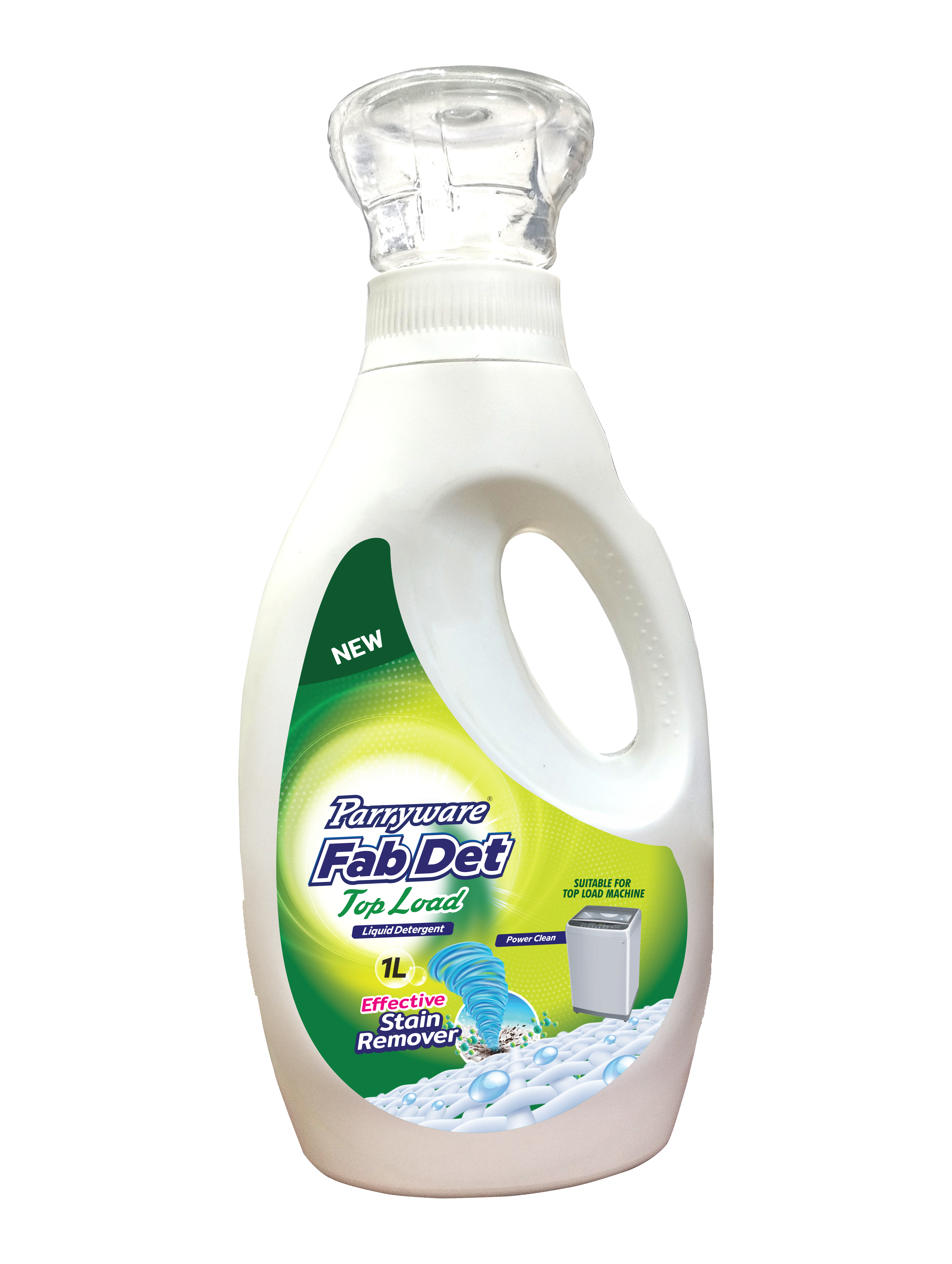 Parryware Fab Det Liquid Detergent for Top Load Washing Machine 1000 ml Pack | Removes 100 Dried Stains in 1 Wash | Dissolves Faster | Long-Lasting Fragrance | Color Protection | FCLD0204