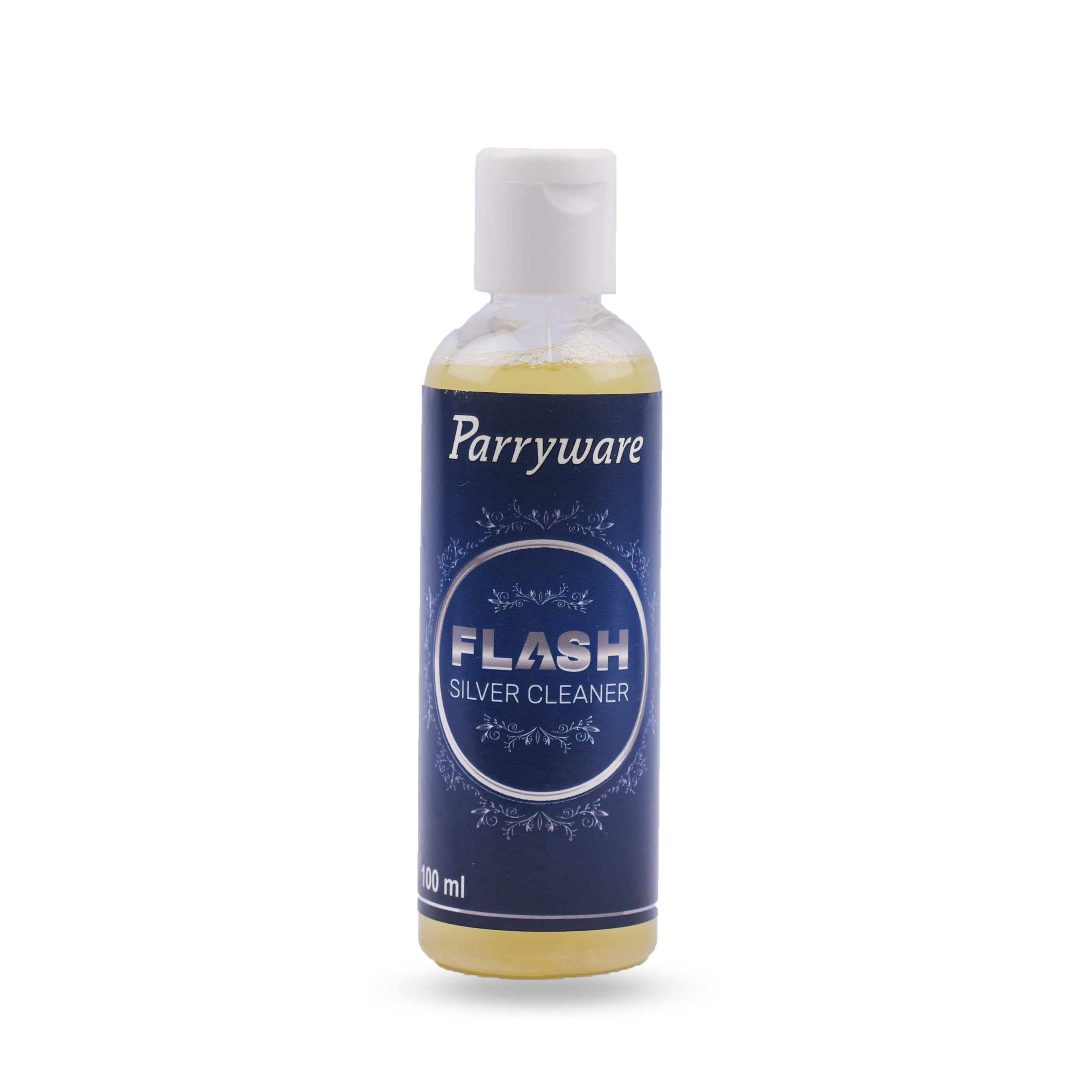 Parryware FLASH Silver Cleaning Liquid 100 ml | Removes tarnishes from Silver Jewellery, Ornaments & Pooja Items | FCSC0101