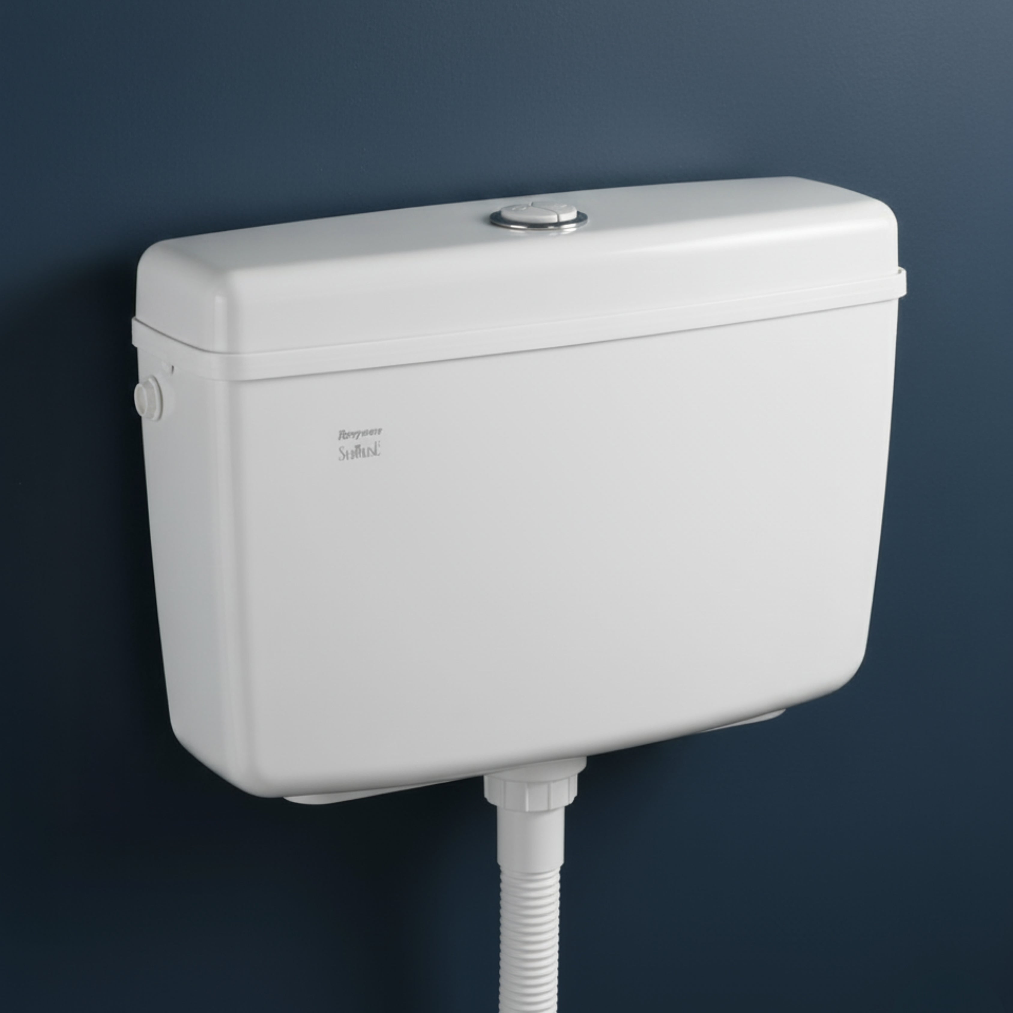 PARRYWARE SLIMLINE PREMIUM Series Polymer/PVC Dual Flush System Exposed CISTERN/Flush Tank (White) | 10-5L, Top Center Lever | for Western (WC) or Indian Commodes | E83921C