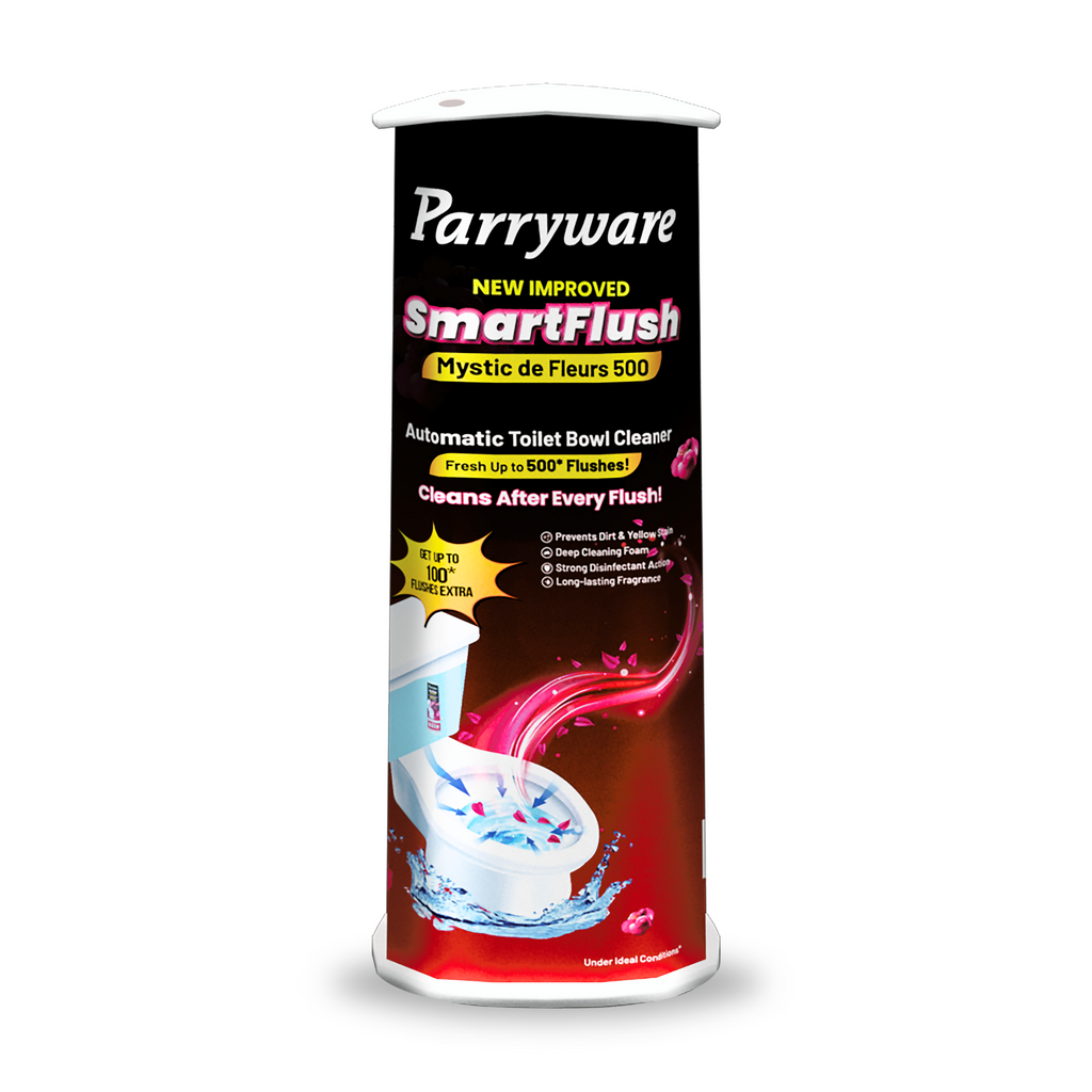 Parryware SmartFlush Mystic de Fleurs 500 In-Cistern Automatic Toilet Bowl Cleaner 180g | Lasts upto 600* Flushes | 99.9% Disinfection | Cleans after every flushes - FCSF0303