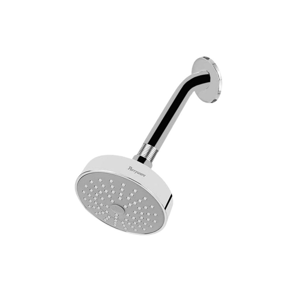 Parryware Pluto 100mm Rain Shower Overhead Shower for bathroom | Overhead Shower with Arm | For Bath Fixtures | Chrome Finish | E8380A1
