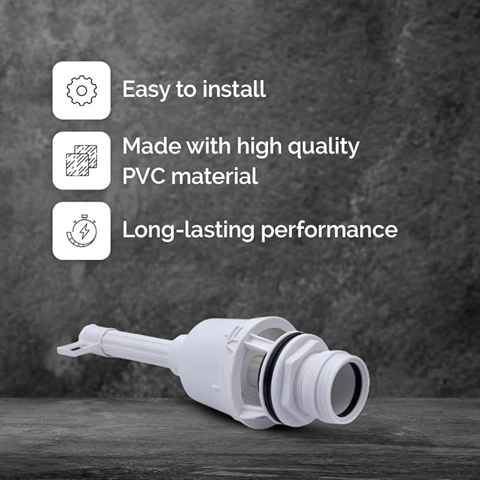 Parryware Slimline Tank Syphon Set- Outlet & Inlet Assembly with knob | E618361099