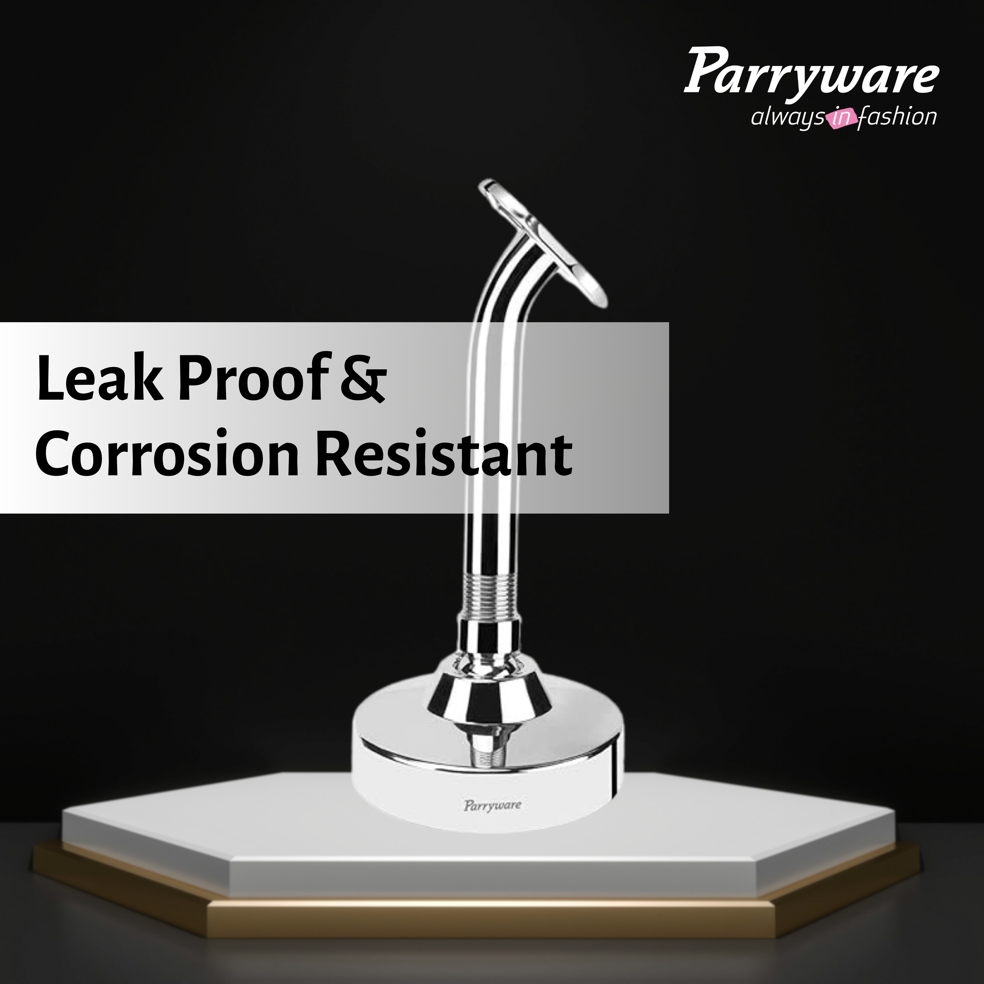 Parryware Pluto 100mm Rain Shower Overhead Shower for bathroom | Overhead Shower with Arm | For Bath Fixtures | Chrome Finish | E8380A1