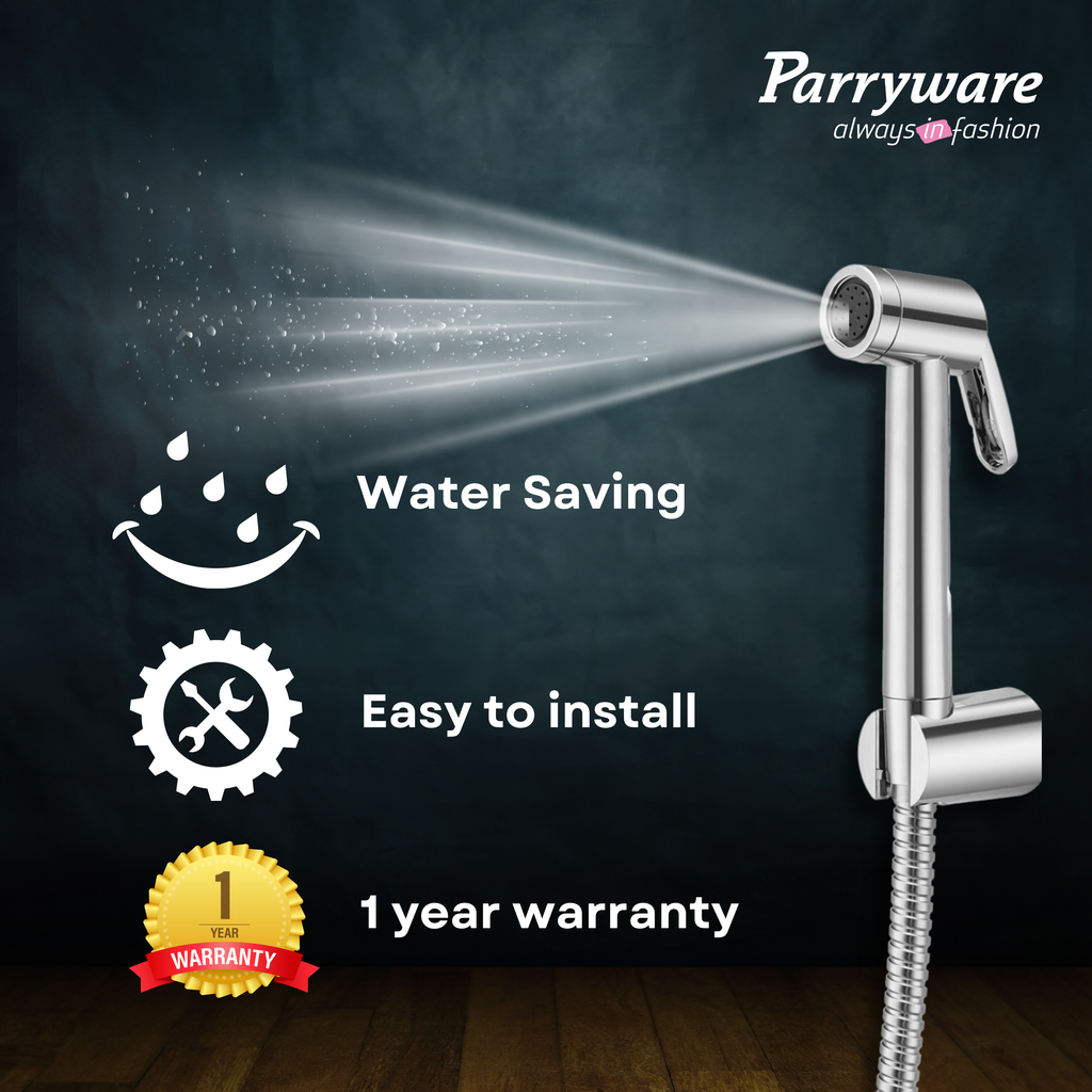 Parryware Primo Health Faucet with Hose for Bathroom Fittings | Bidet Spray for Effortless & Effective Cleaning | E8383A1