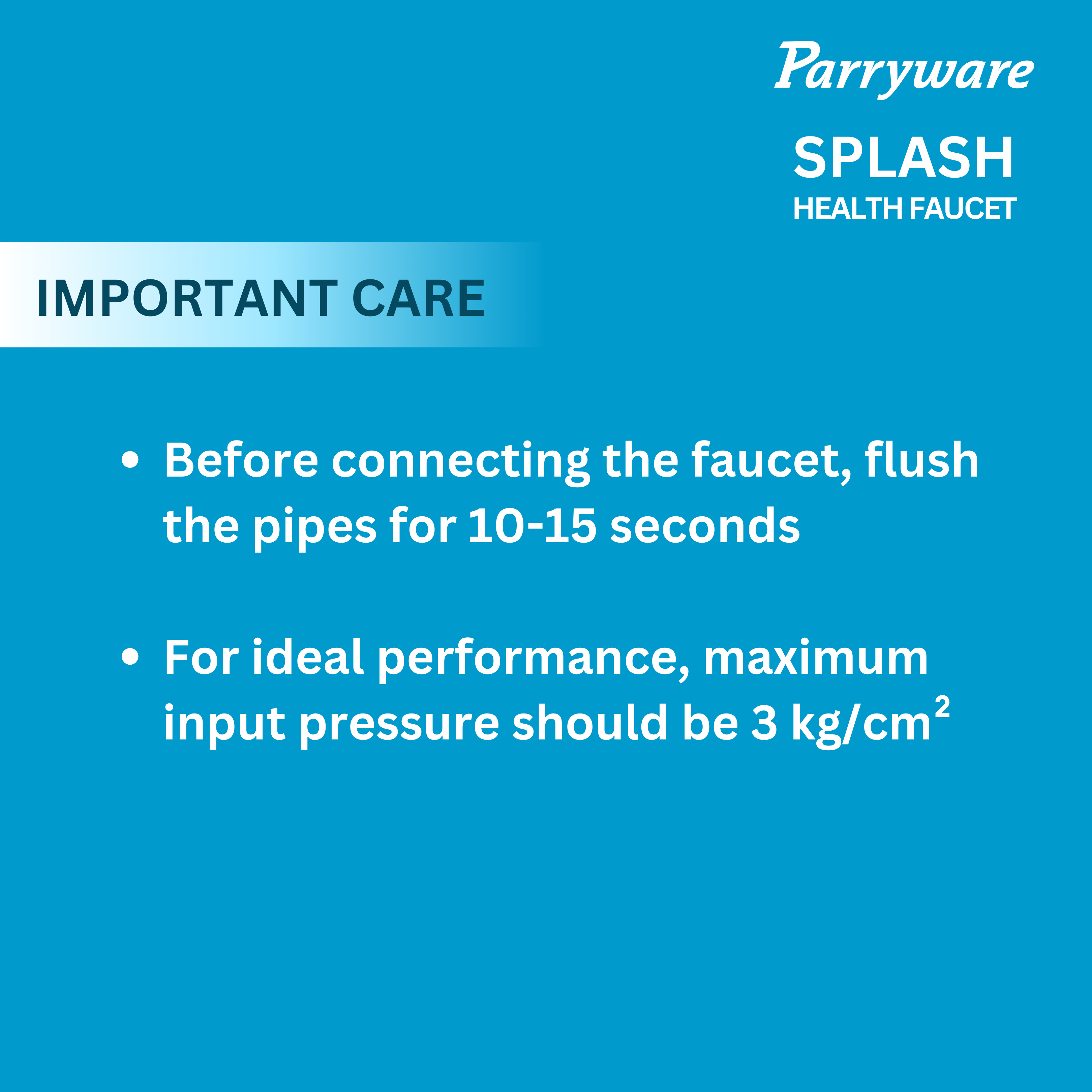 PARRYWARE Splash Series Health Faucet/Toilet Gun (Stainless Steel) | PVC Pipe, Wall Hook Included, ABS Body | Toilet Spray Gun/Health Faucet Set with Pipe/Hose and Wall Hook | T9805A1