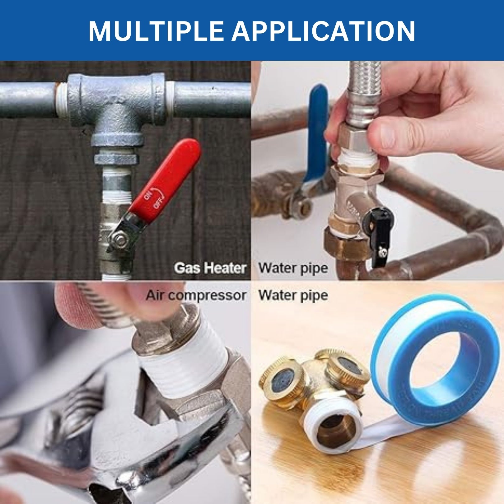 Parryware PTFE Thread Seal Tape - 10M | Leak-Proof Plumber Tape for Water Pipe Sealing, Gas Fittings, Air Lines, Threaded Joints | Size - 12mm x 10 mtr | (PACK OF 40) | T516099