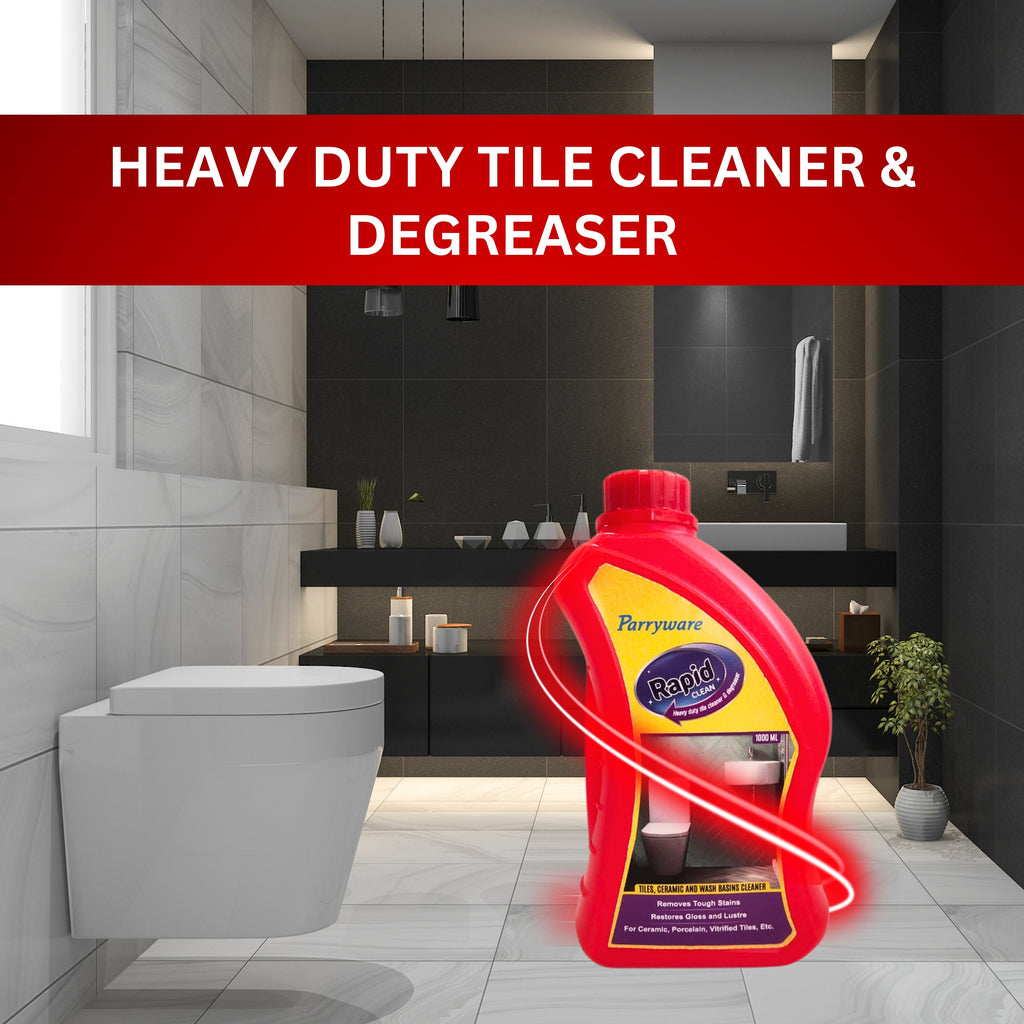 Parryware Rapid Clean All Purpose Tile, Floor & Wall Cleaner 1L Pack | Heavy duty cleaner Bedroom & Bathroom Floors, Removes Grease, Dirt & Tough Stains | FCTC0204
