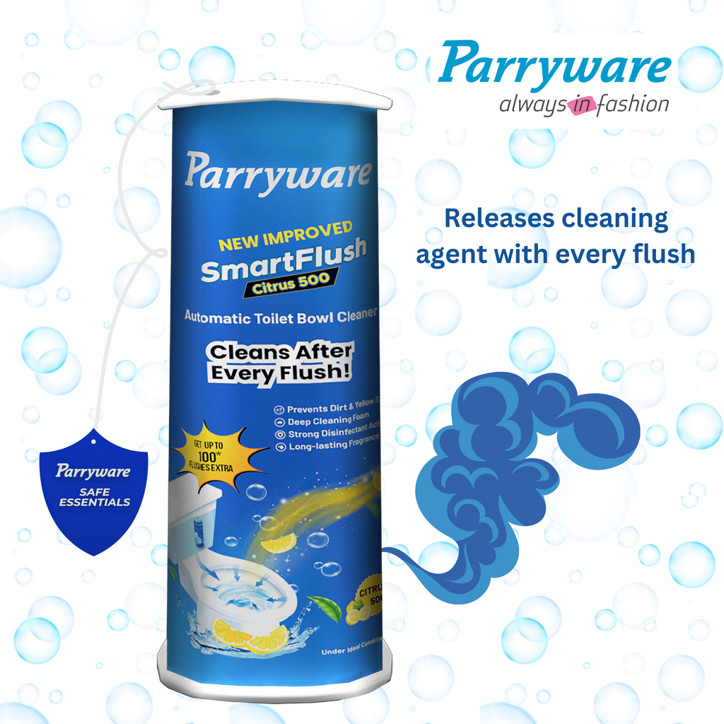 Parryware SmartFlush In-Cistern Automatic Toilet Bowl Cleaner - Citrus 500 I Lasts upto 600* Flushes | 99.9% Disinfection | Cleans after every flushes | FCSF0103