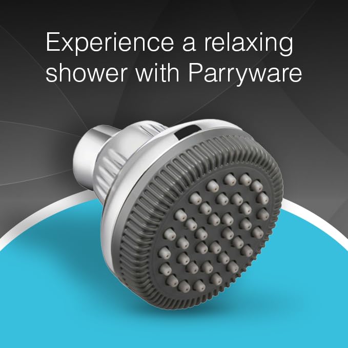 Parryware Praseo Overhead Rain Shower with Arm | Chrome-Finish Bathroom Shower | Rain-Like Shower Experience | 2.5 Inches | T9928A1