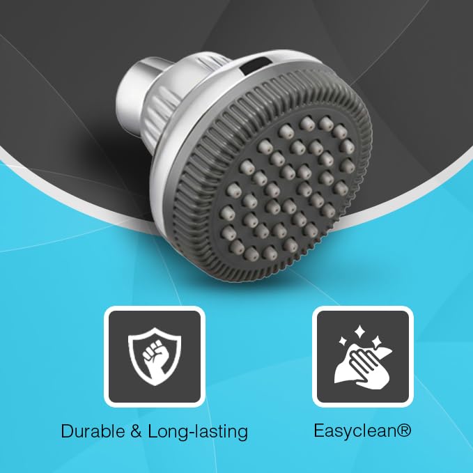 Parryware Praseo Overhead Rain Shower with Arm | Chrome-Finish Bathroom Shower | Rain-Like Shower Experience | 2.5 Inches | T9928A1