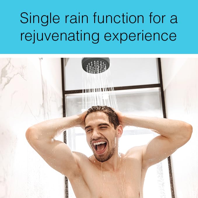 Parryware Praseo Overhead Rain Shower with Arm | Chrome-Finish Bathroom Shower | Rain-Like Shower Experience | 2.5 Inches | T9928A1